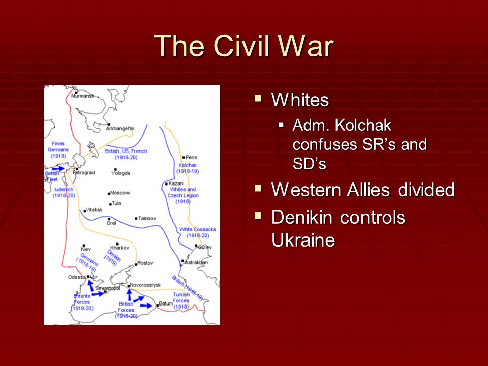 The Civil War  Whites  Adm.