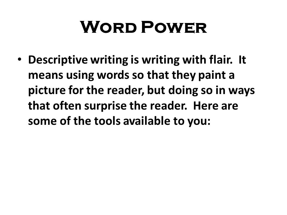 power of words essay