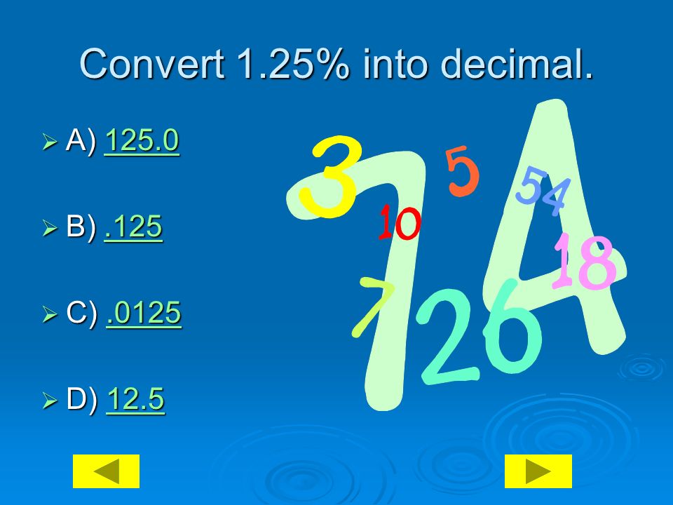 What is 82.33% in decimal  A)  B)  C)  D)