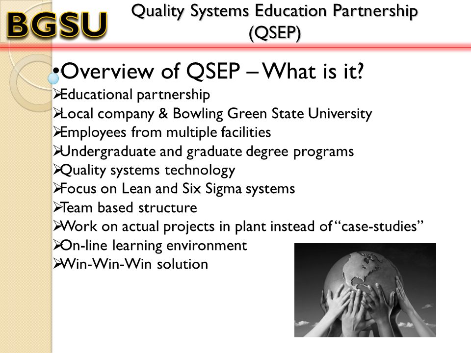 Overview of QSEP – What is it.