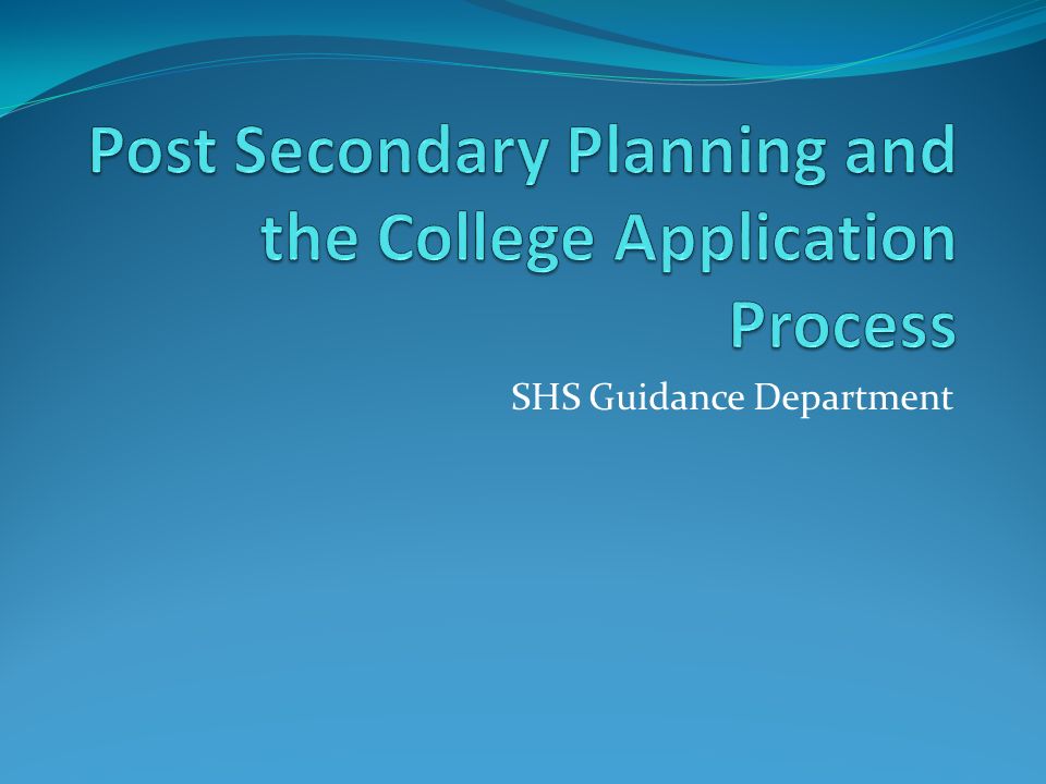 SHS Guidance Department