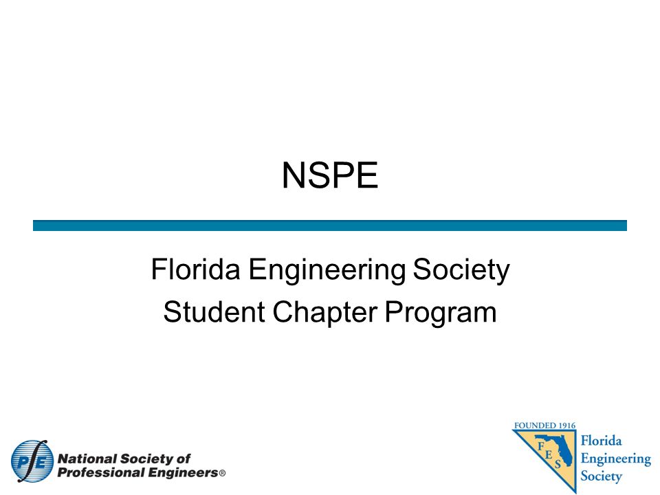 NSPE Florida Engineering Society Student Chapter Program
