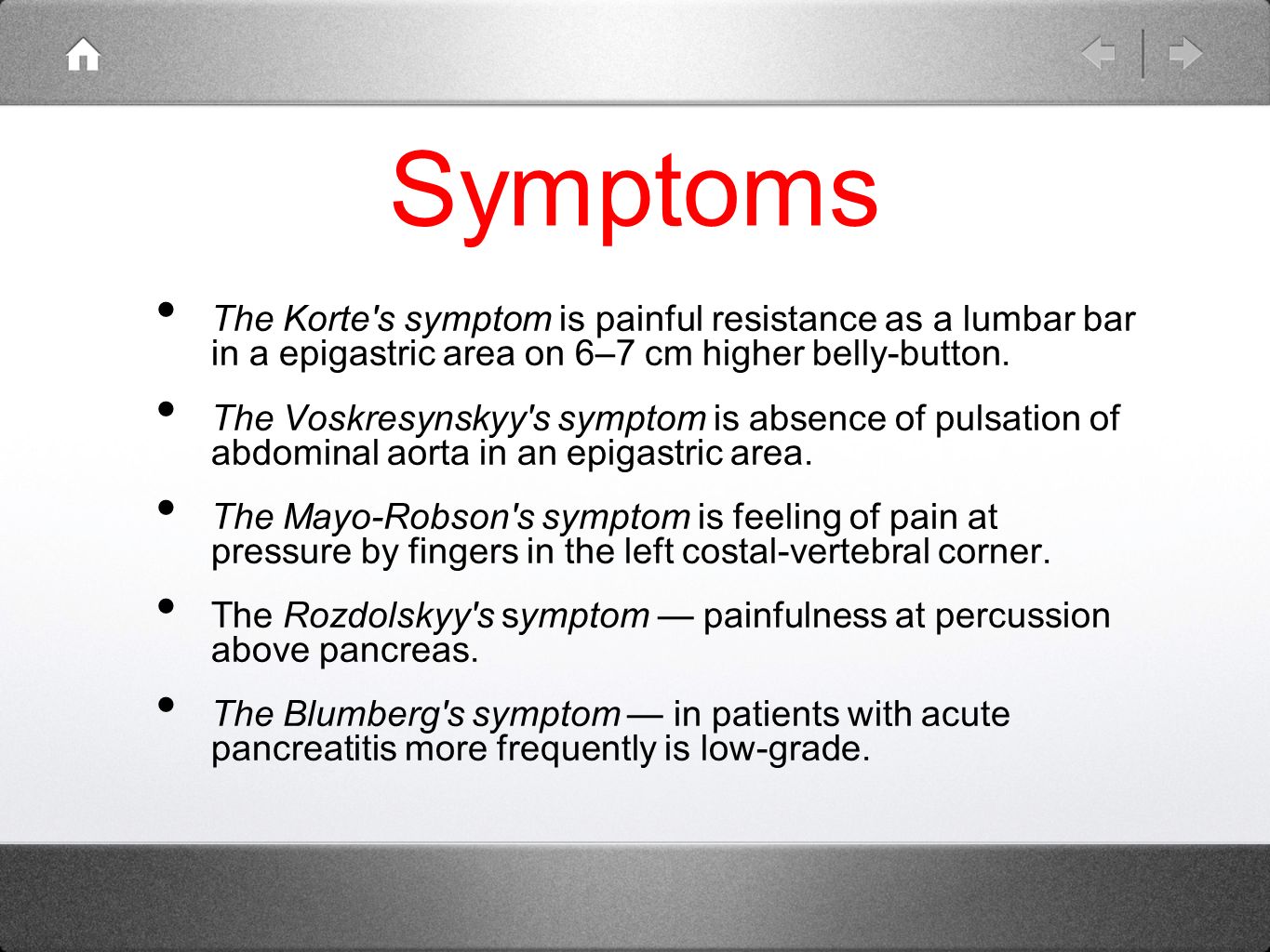 Mayo-Robson Point: Pancreas Mayo-Robson Point: Pancreas