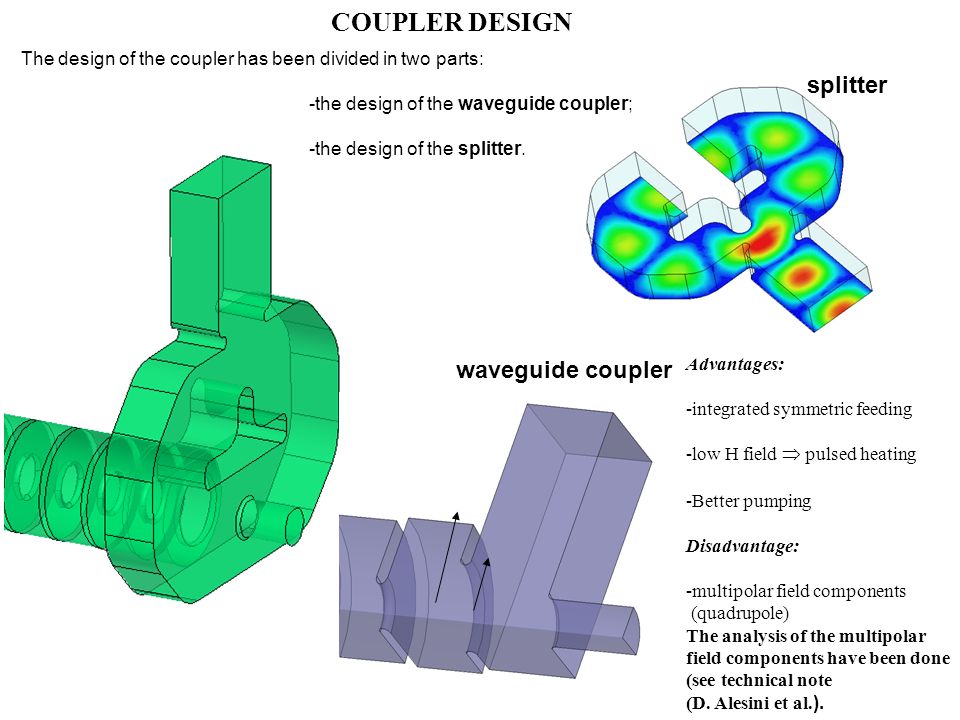 COUPLER DESIGN The design of the coupler has been divided in two parts: -the design of the waveguide coupler; -the design of the splitter.