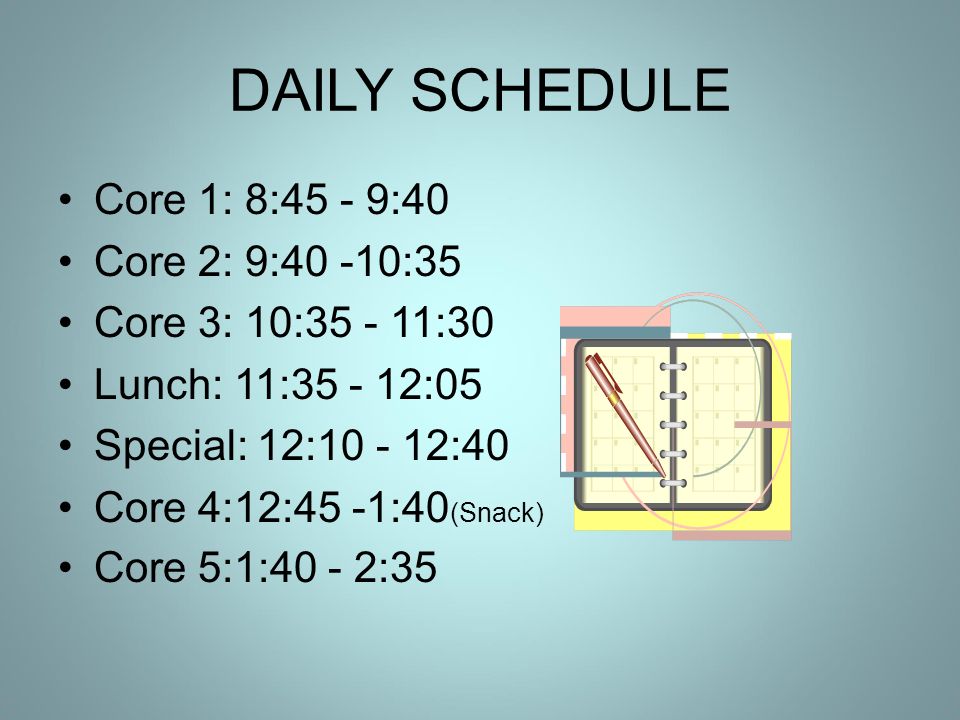 Homeroom 4-H 8:25am – 8:45am *If any student arrives after 8:40 am, they are to report to the main office to receive a late pass.