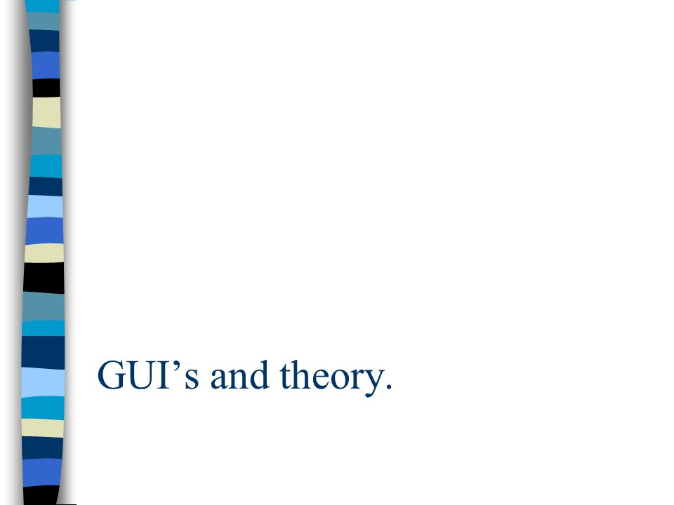 Chapter 12 Gui S Java And Swing Overview N What Are