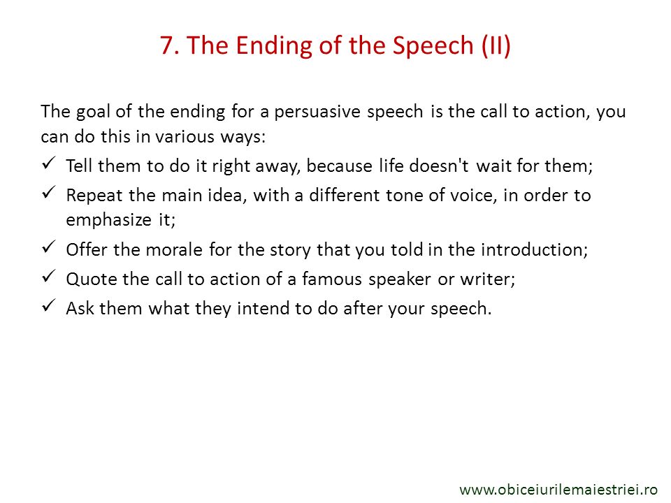 famous call to action speeches