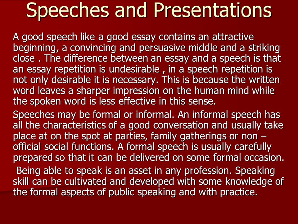 Essay Paper Writing Service Speeches And Presentations A Good In An Essay What Is A Thesis Statement also Essay Term Paper Speeches And Presentations A Good Speech Like A Good Essay Contains Essay For High School Application