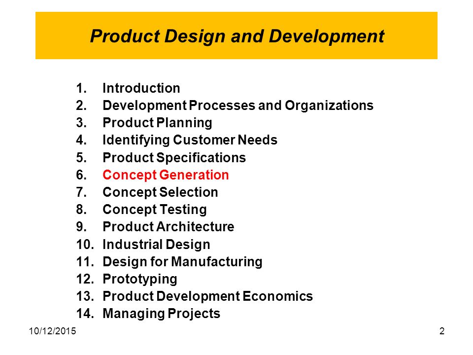 Concept Generation Chapter 6 EIN 6392, Summer Product Design for Manufacturability and Automation. - ppt download