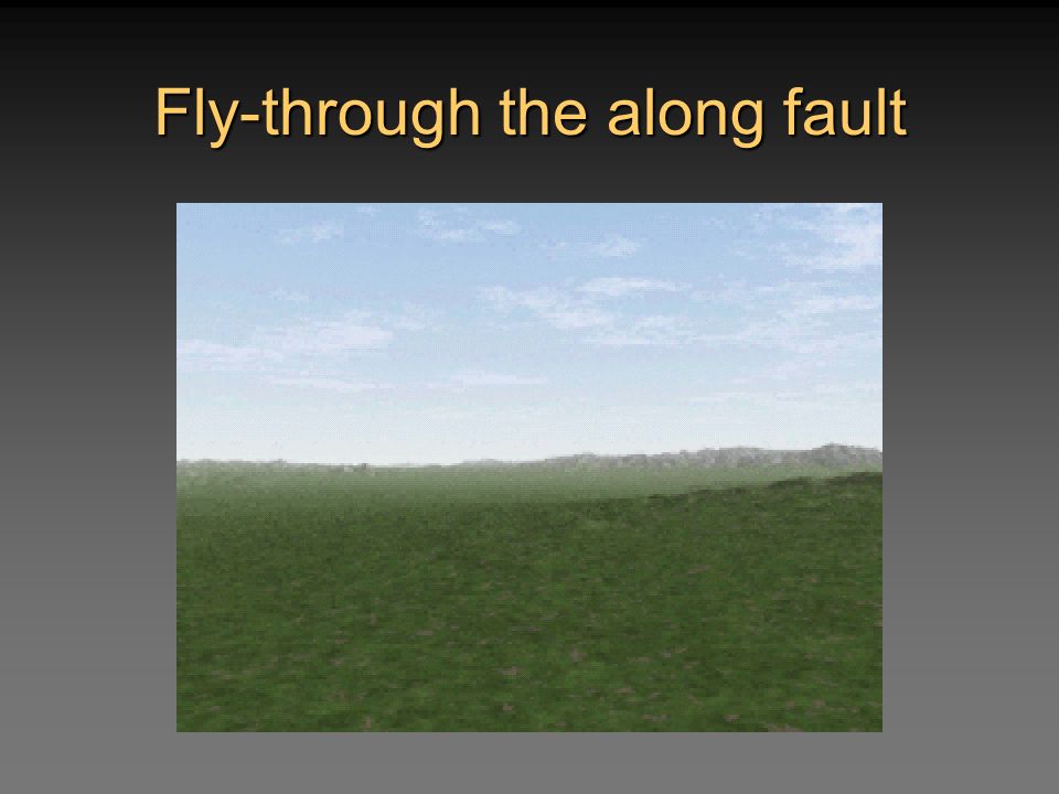 Fly-through the along fault