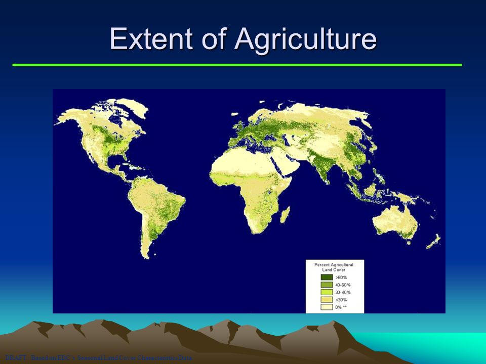 Extent of Agriculture DRAFT: Based on EDC’s Seasonal Land Cover Characteristics Data