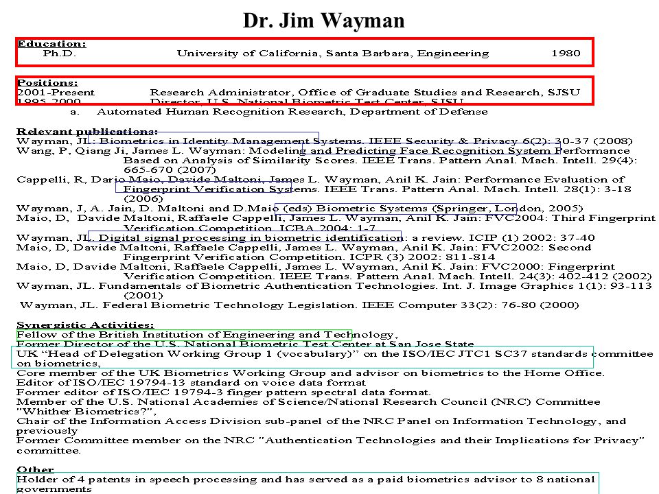Dr. Jim Wayman
