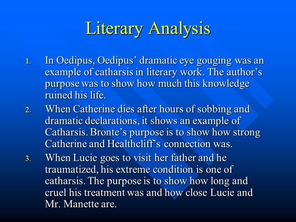 catharsis literary term example