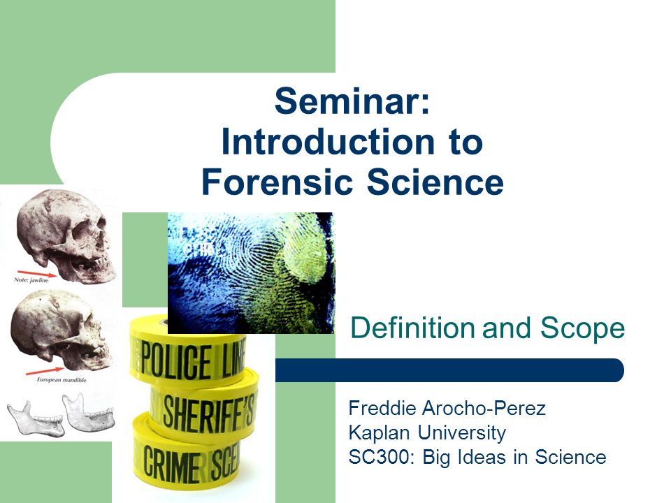 forensic science presentation ideas