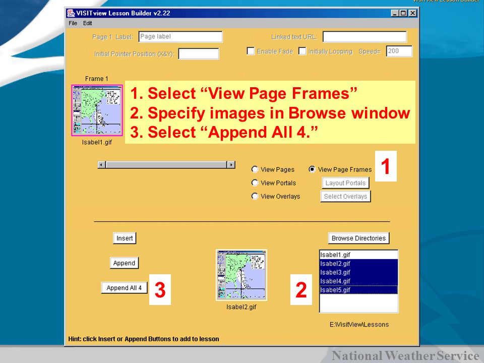 National Weather Service VISITview Lesson Builder 1.