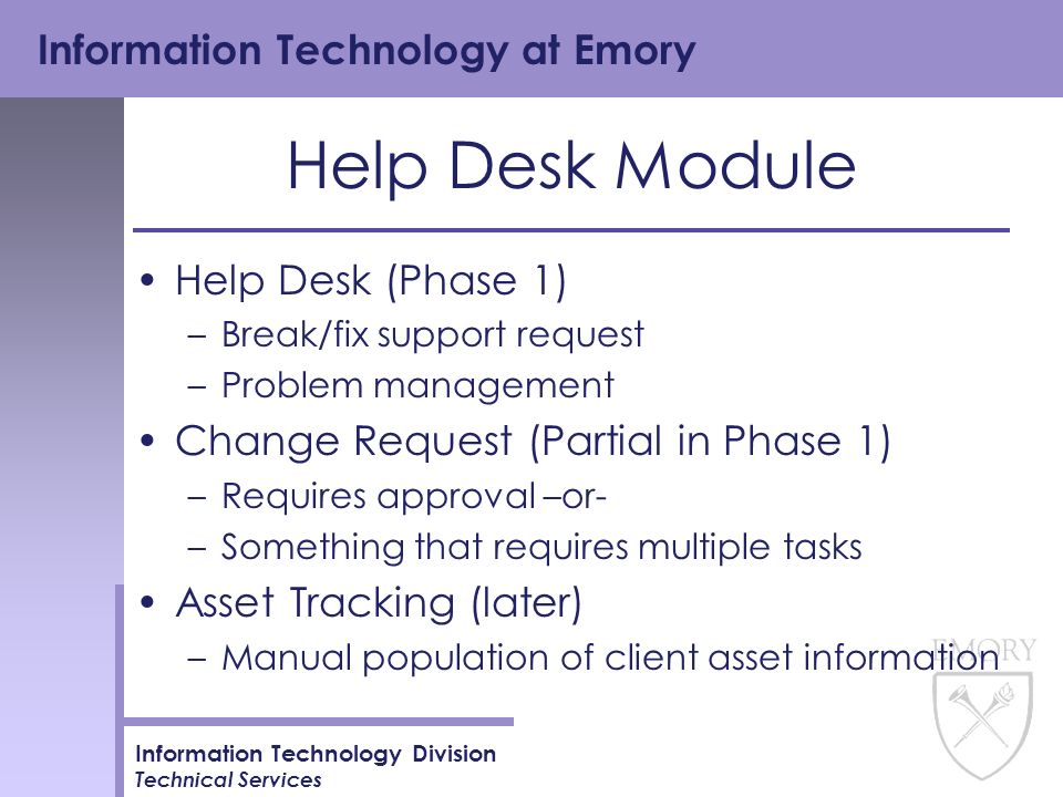 Information Technology At Emory Information Technology Division