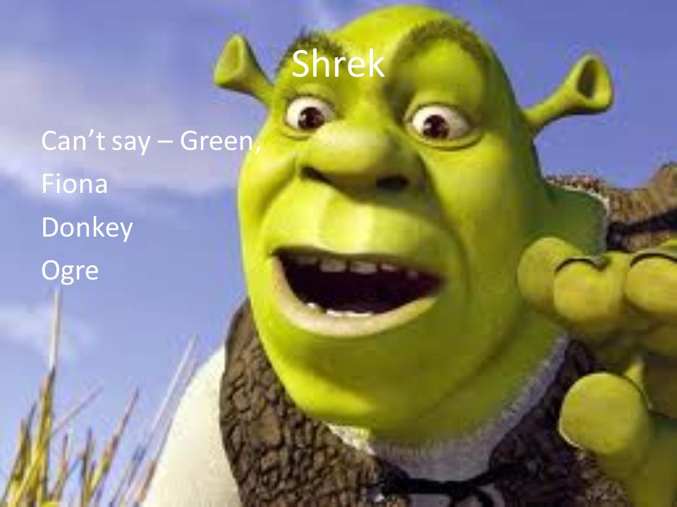 Shrek Can’t say – Green, Fiona Donkey Ogre