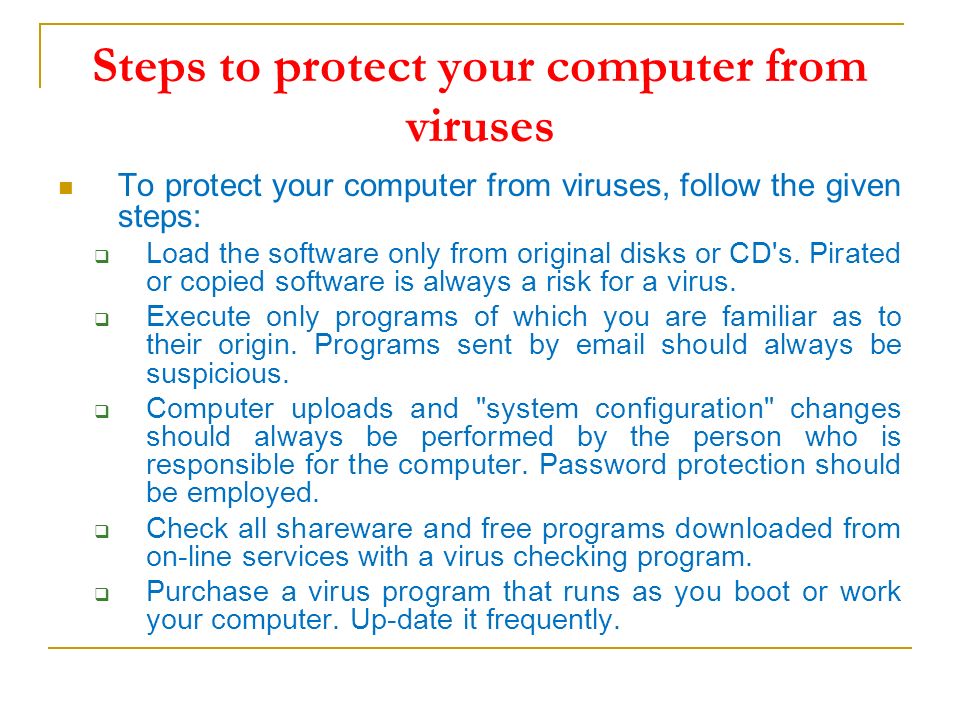 how you can protect your computer from viruses