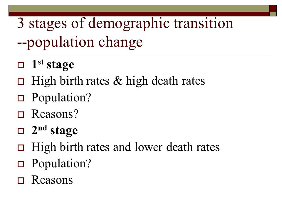 population stages