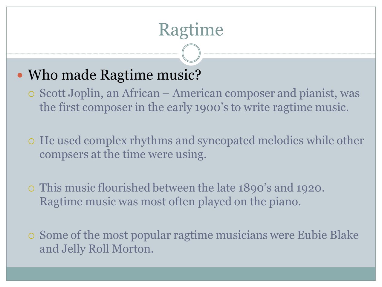 ragtime music history
