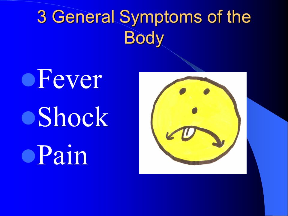 3 General Symptoms of the Body Fever Shock Pain
