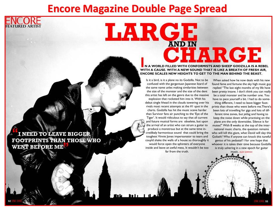 Encore Magazine Double Page Spread
