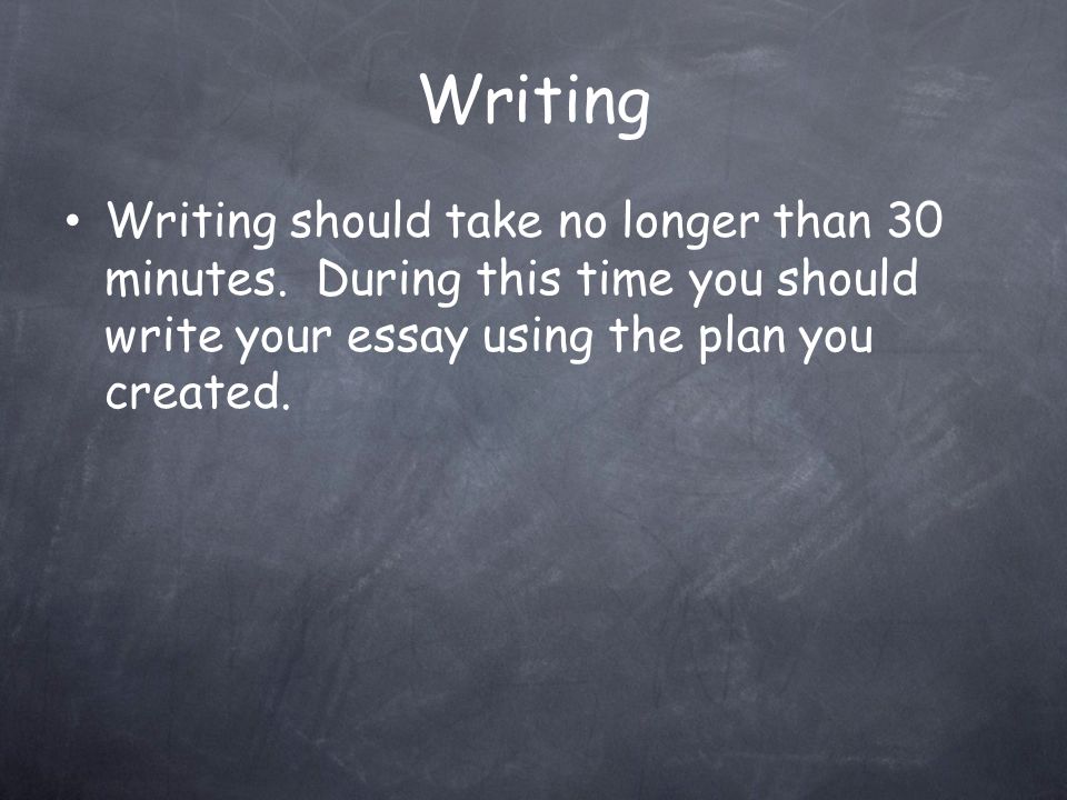 Prewriting Pre writing should take no more than 5 minutes.