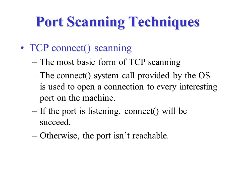 Port Scanning Techniques: An Introduction