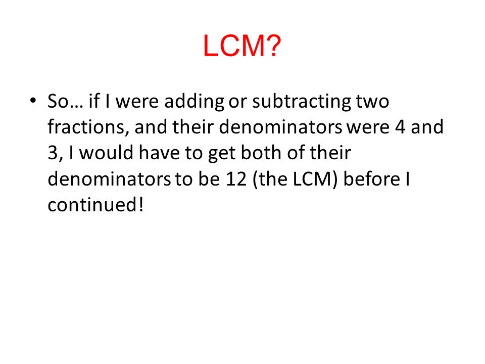 LCM.