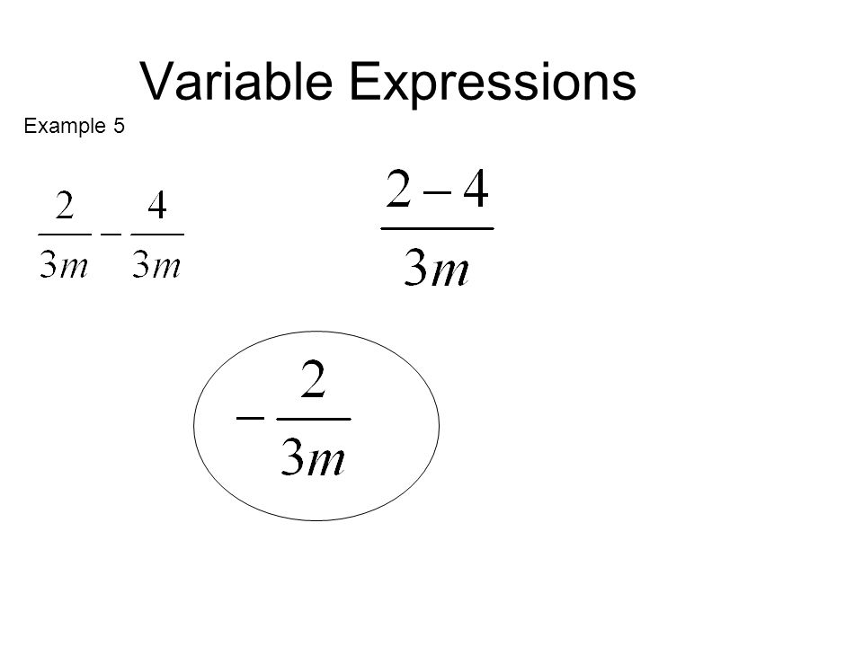 Variable Expressions Example 5