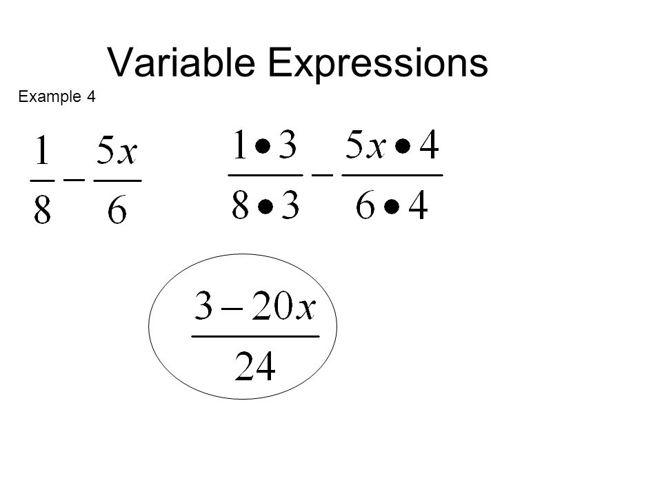 Variable Expressions Example 4