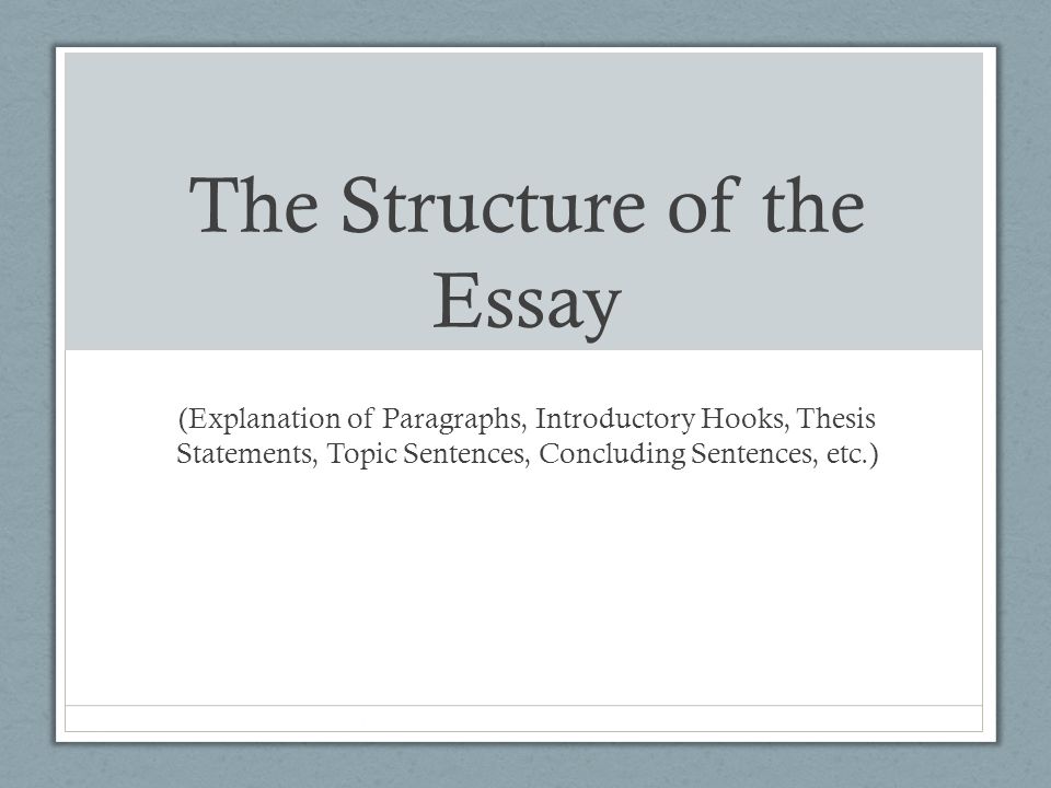 Apa Format Sample Paper Essay The Structure Of The Essay Explanation Of Paragraphs Introductory Hooks Thesis Statements Topic Sentences Concluding Sentences Etc Essays In English also Essay On Science And Society The Structure Of The Essay Explanation Of Paragraphs Introductory Essay For High School Application Examples