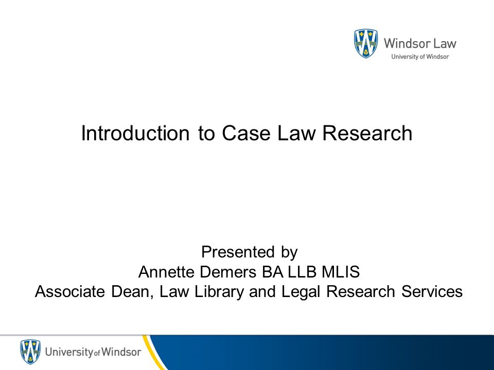 case law research and development