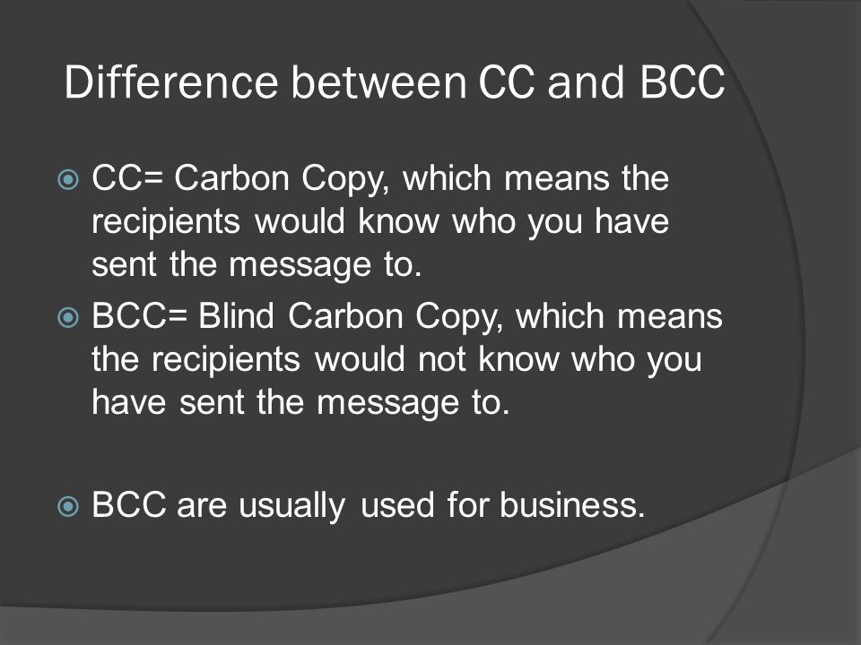 What Are The Meanings Of CC And BCC In Email, 42% OFF
