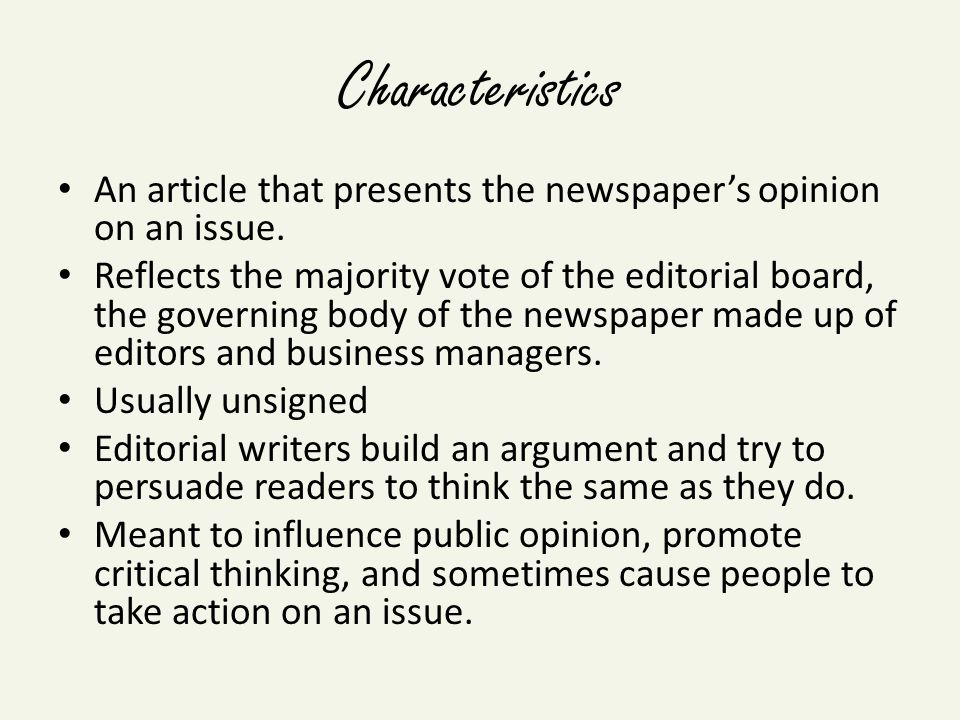 guide to editorial writing eqs what are the qualities of the editorial writing