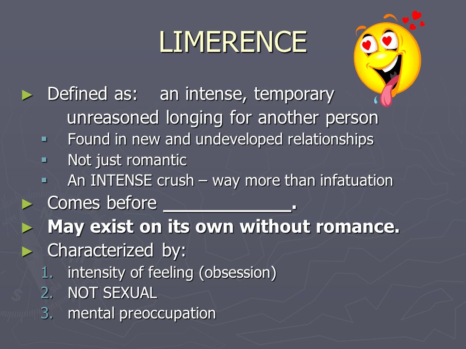 Love limerence vs 