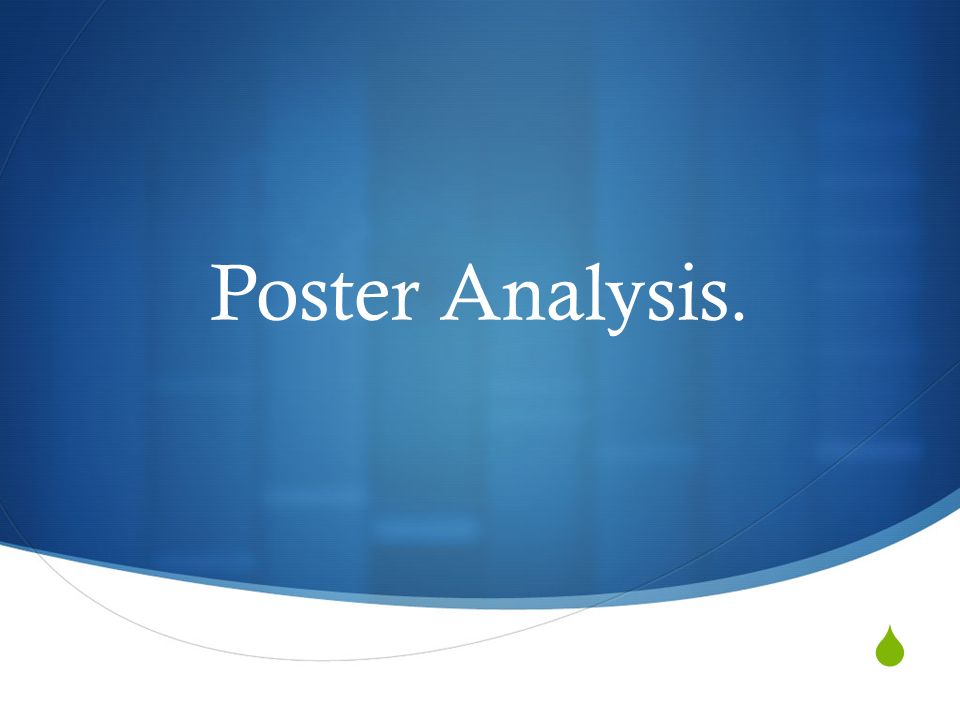  Poster Analysis.