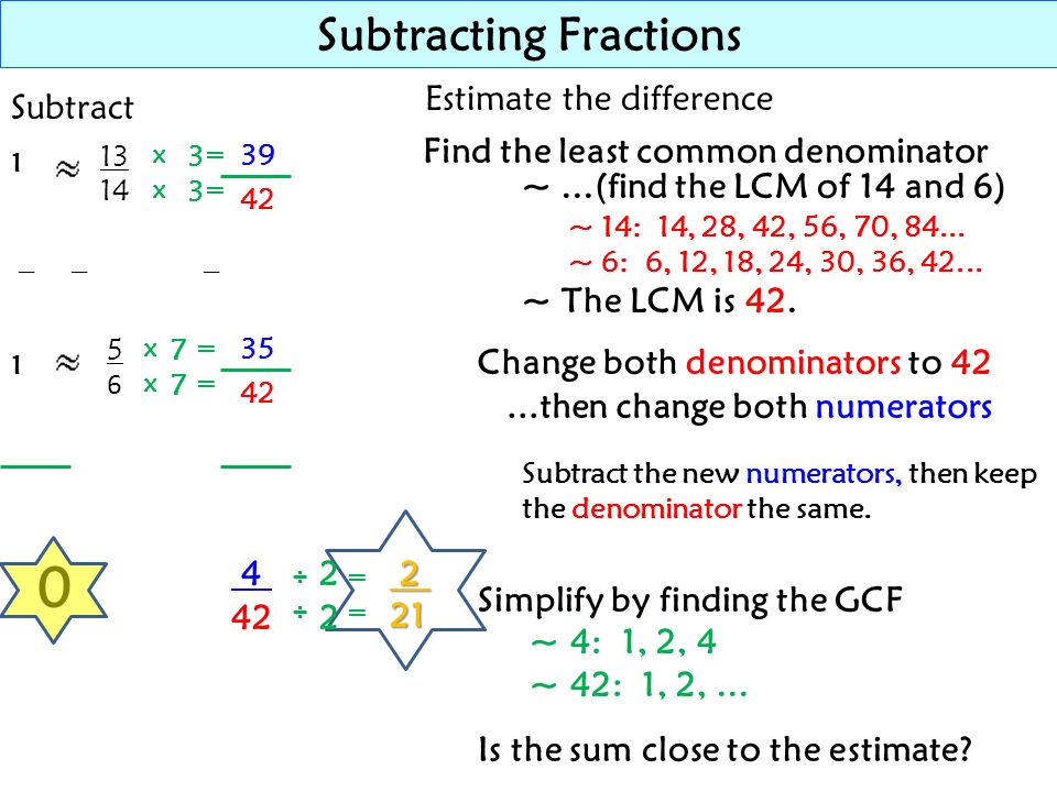 18 Adding Mixed Numbers Add Estimate the sum x = = Find the least common denominator ~...(find the LCM of 10 and 4)..