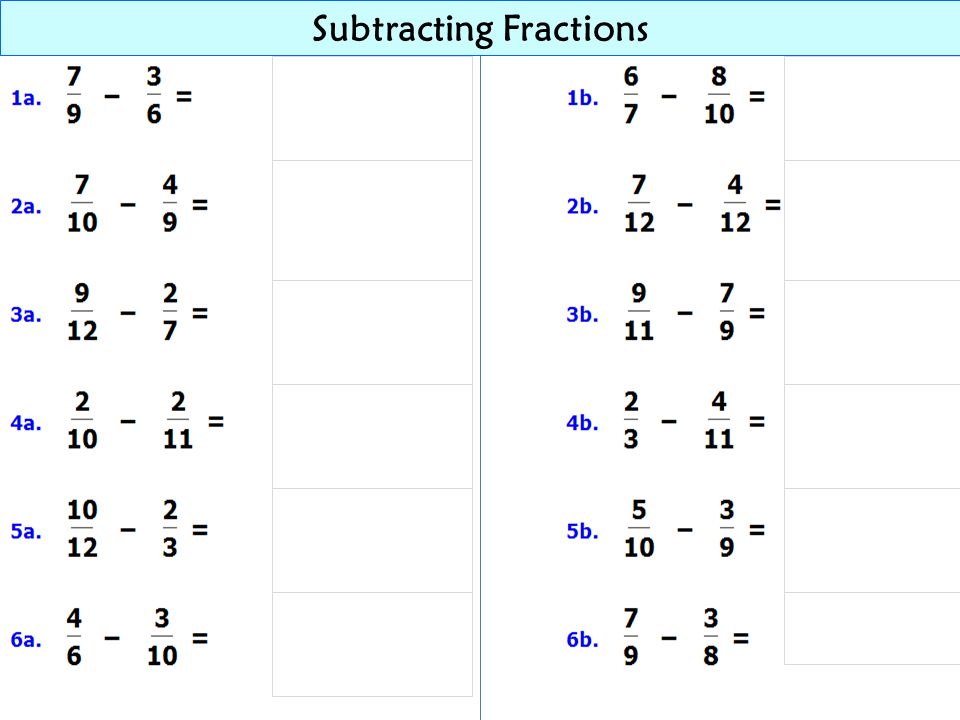 39 Subtracting Fractions Subtract Estimate the difference x = Find the least common denominator ~...(find the LCM of 14 and 6) ~ 14: 14, 28, 42, 56, 70, 84...