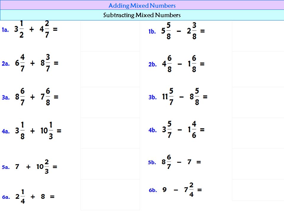 16 Subtracting Mixed Numbers Estimate the difference x = Find the least common denominator ~...(find the LCM of 3 and 8)..