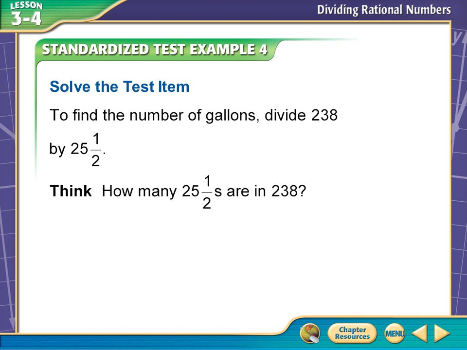 Example 4 Solve the Test Item