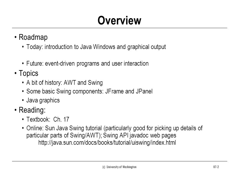C University Of Washington07 1 Csc 143 Introduction To