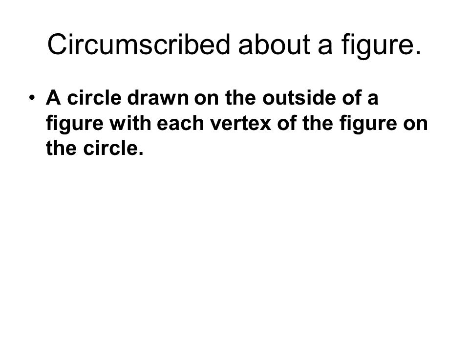 Circumscribed about a figure.