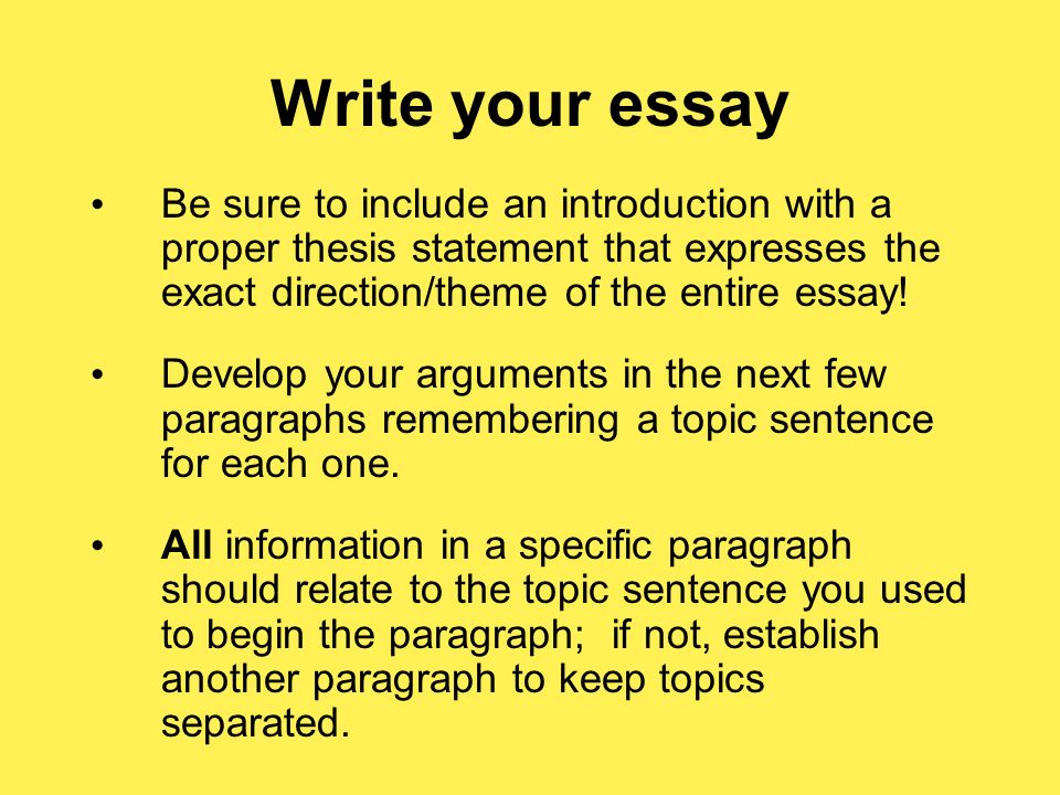 Write your essay Be sure to include an introduction with a proper thesis statement that expresses the exact direction/theme of the entire essay.