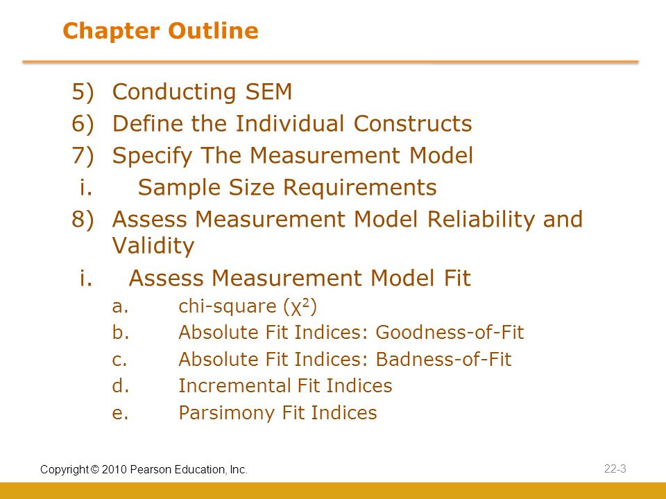 Fit index of SEM model