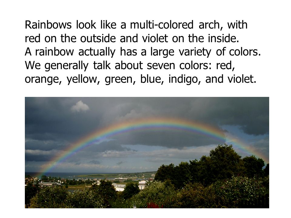 What Does a Rainbow Look Like?