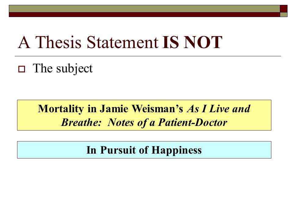 what is not a thesis statement