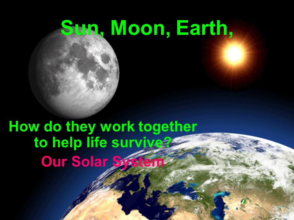 Sun Moon Earth How Do They Work Together To Help Life