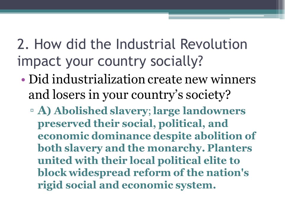 how did the industrial revolution impact society