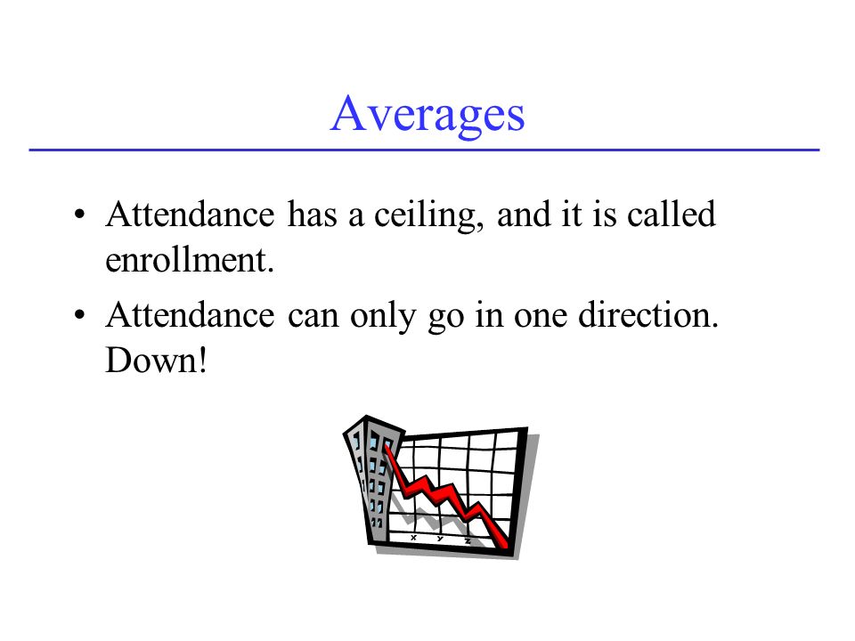 Averages Attendance has a ceiling, and it is called enrollment.